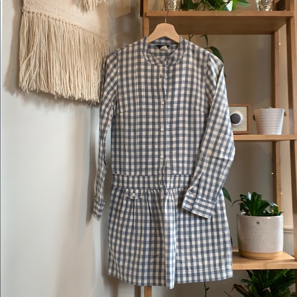 J Crew plaid flannel shirtdress